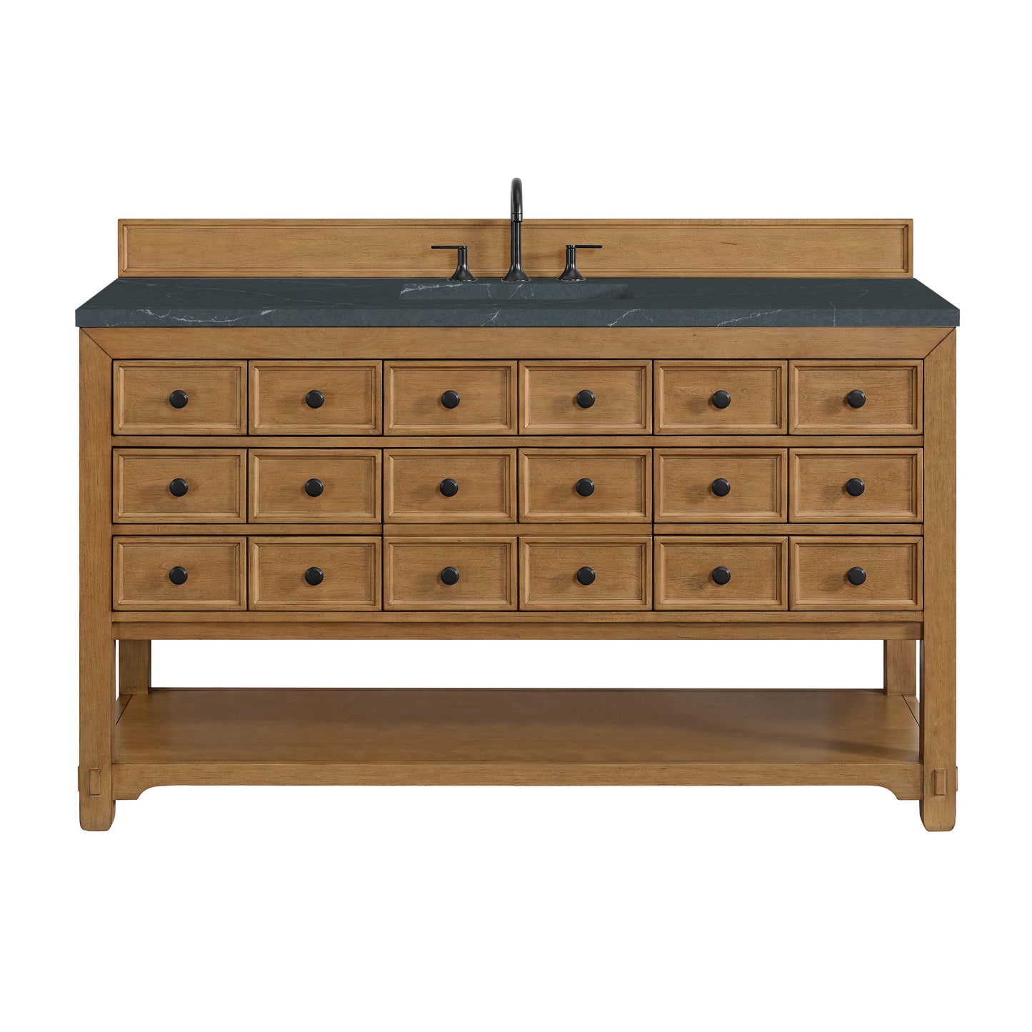 Malibu 60" Single Vanity Cabinet, Amber Birch
