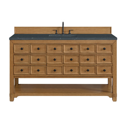 Malibu 60" Single Vanity Cabinet, Amber Birch