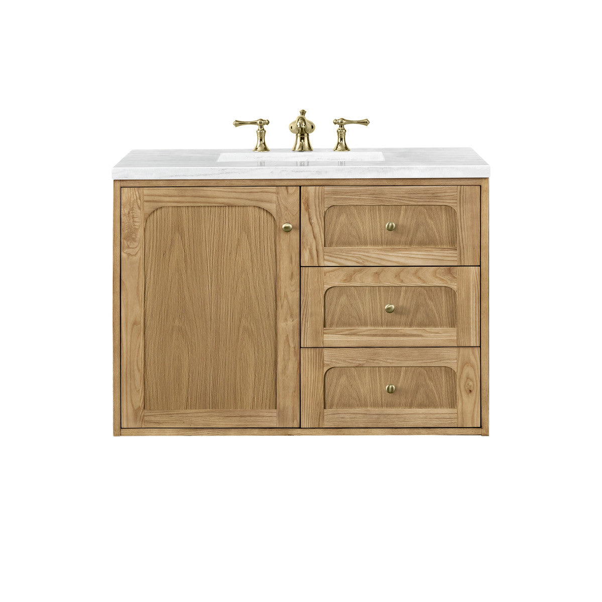 Laurent 36" Single Vanity Cabinet, Light Natural Oak