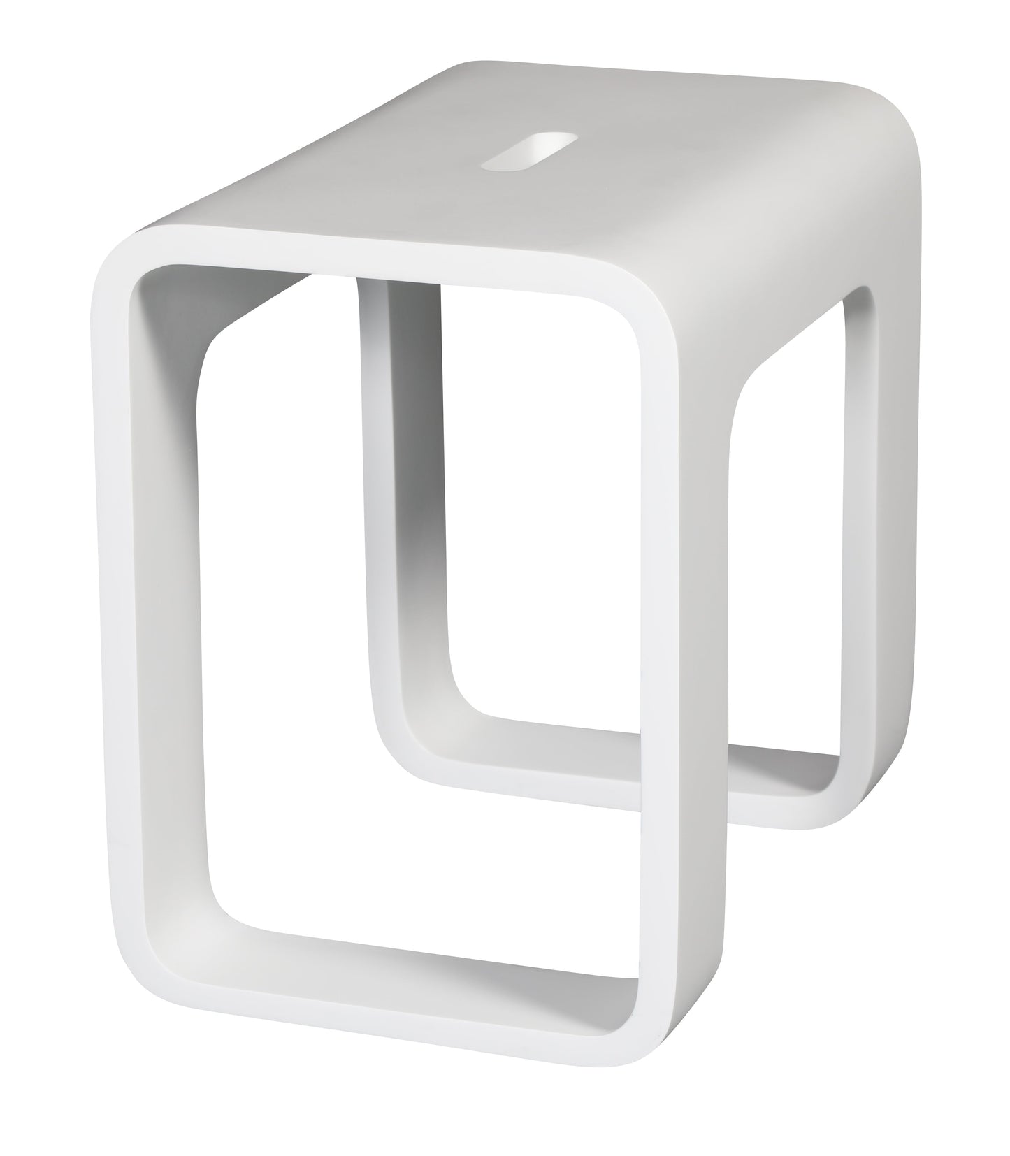 ALFI brand  ABST99 White Matte Solid Surface Resin Bathroom / Shower Stool