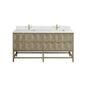 Emmeline 72" Double Vanity Cabinet, Pebble Oak