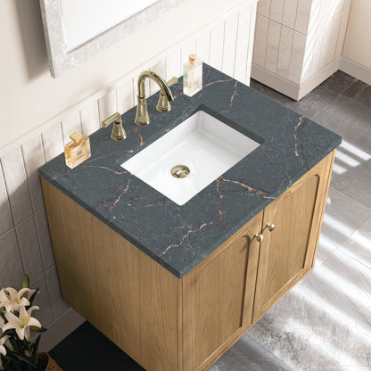 Laurent 30" Single Vanity Cabinet, Light Natural Oak