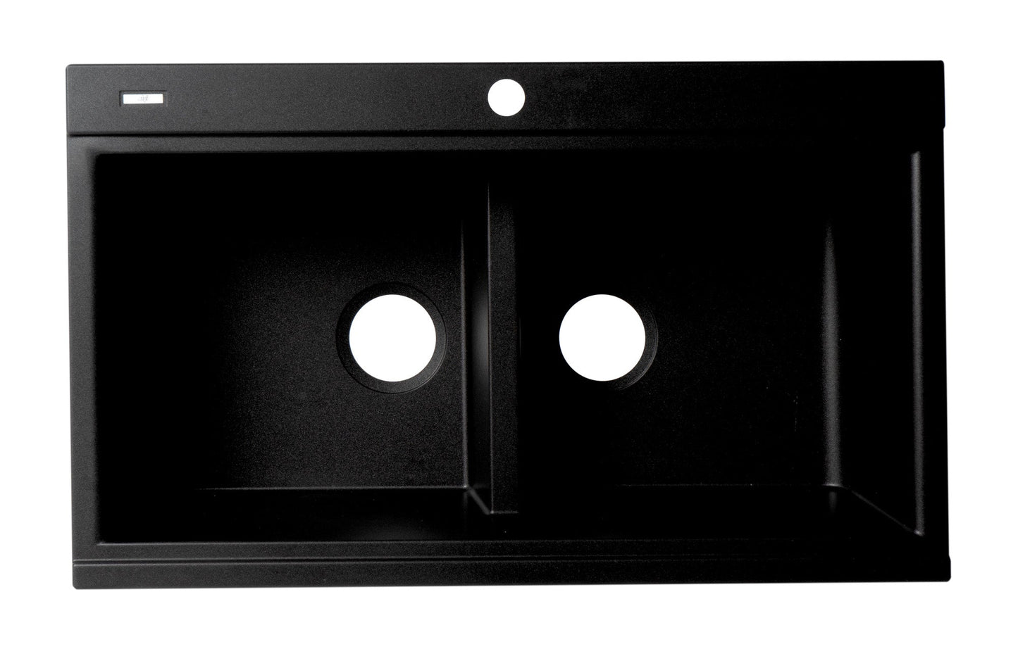 ALFI brand AB3418DBDI 33" Granite Composite Workstation Step Rim Double Bowl Drop In Sink with Accessories