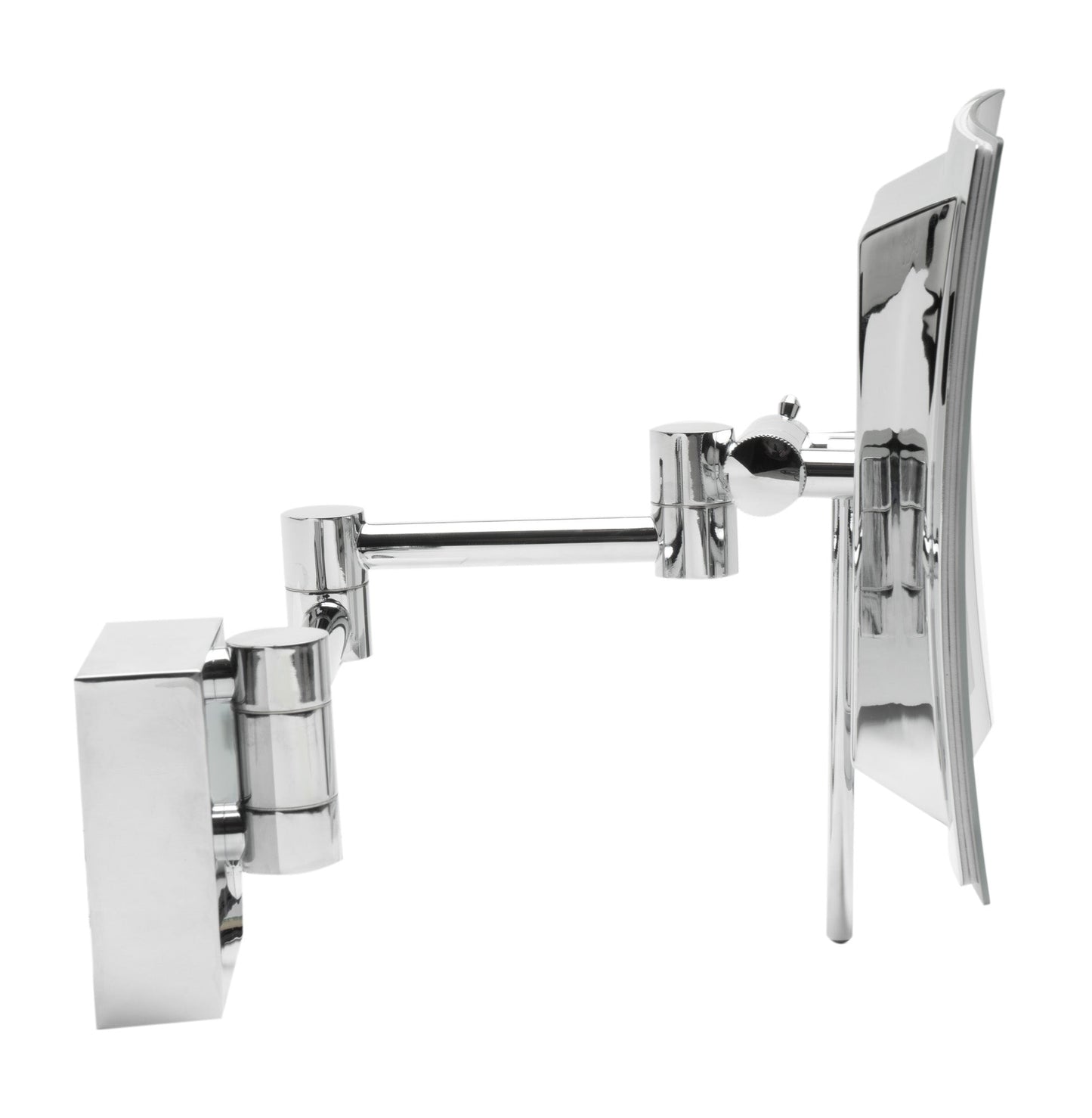 ALFI brand ABM8WLED Wall Mount Square 8" 5x Magnifying Cosmetic Mirror with Light