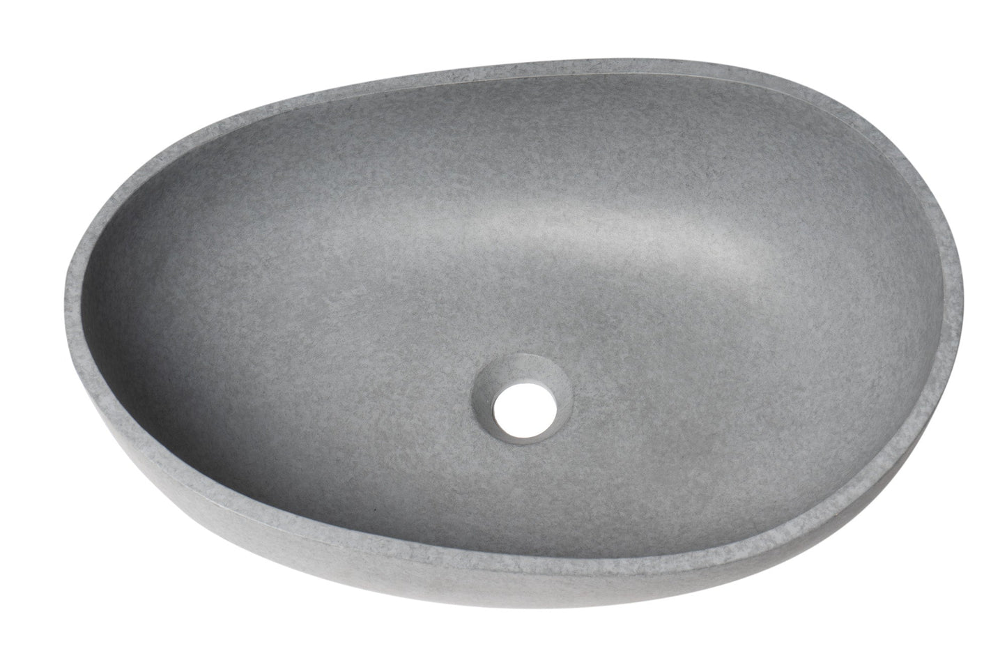 ALFI brand  ABCO23O 23" Solid Concrete Wavy Oval Above Mount Vessel Sink