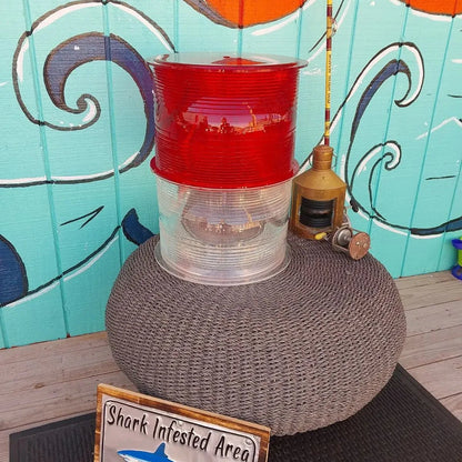 Large Nautical Marine Lens Red & Clear