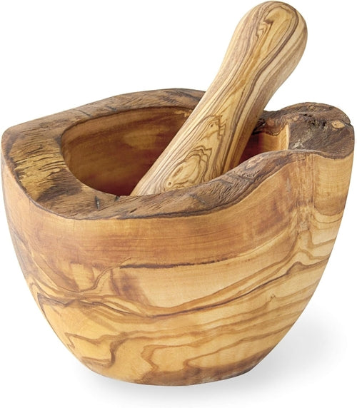 Olive Wood Rustic Mortar and Pestle | Kitchen [Wood] | Kitchen + Metal