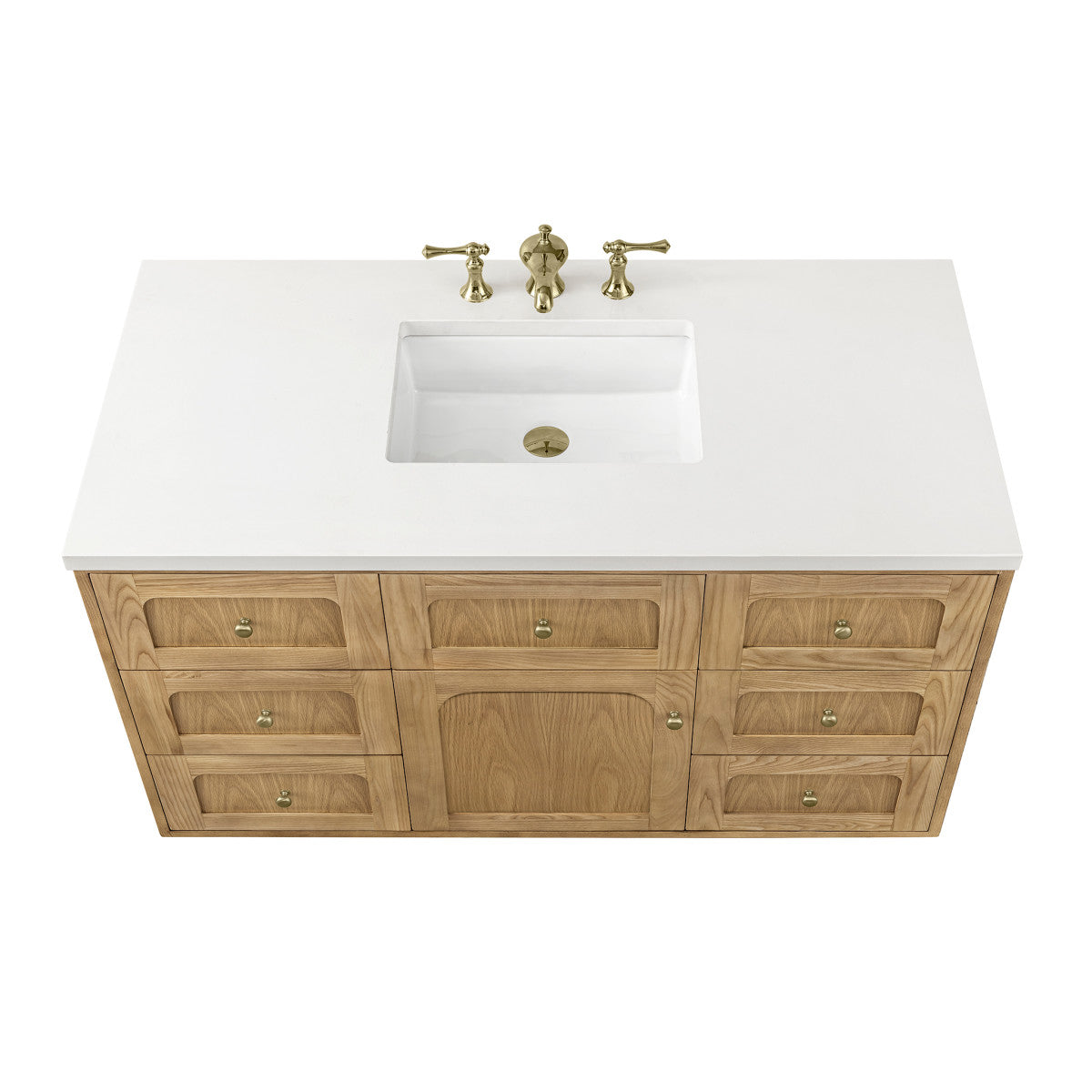 Laurent 48" Single Vanity Cabinet, Light Natural Oak