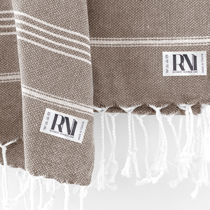 Istanbul Classic Turkish Hand Towel Set of 2 for Kitchen, Bath, Beach, Gym, and Yoga 17"x30"