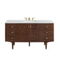 Amberly 60" Single Vanity Cabinet, Mid-Century Walnut