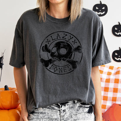 Lazy Bones Retro Halloween Comfort Colors Tshirt