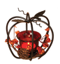 Metal Apple with Glass Candle Holder