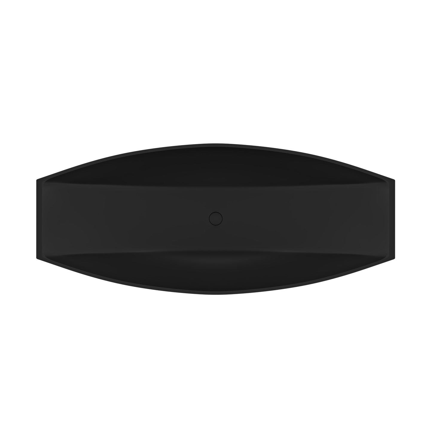 ALFI brand  AB9991BM Black Matte 71" Solid Surface Resin Free Standing Hammock Style Bathtub
