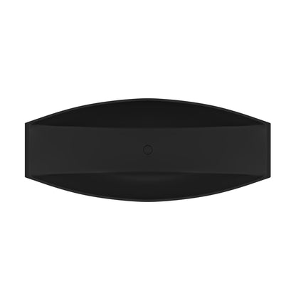ALFI brand  AB9991BM Black Matte 71" Solid Surface Resin Free Standing Hammock Style Bathtub