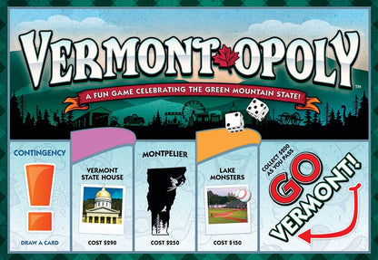 Vermont  Opoly Board Game