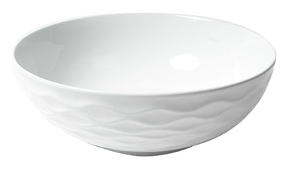 ALFI brand  ABC909 White 17" Decorative Round Vessel Above Mount Ceramic Sink