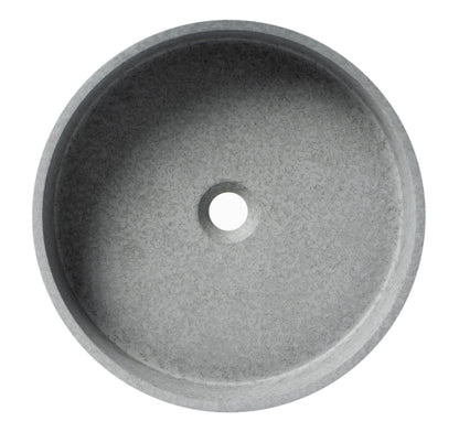 ALFI brand  ABCO17R 17" Round Solid Concrete Gray Matte Above Mount Bathroom Sink