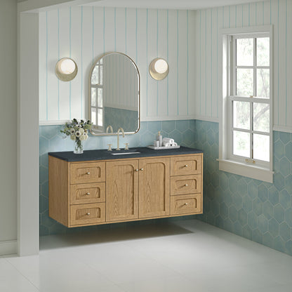 Laurent 60" Single Vanity, Light Natural Oak