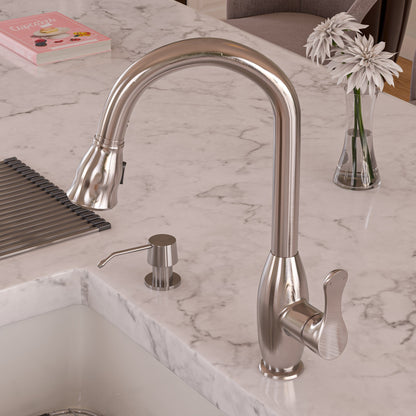 ALFI brand ABKF3783 Gooseneck Pull Down Kitchen Faucet
