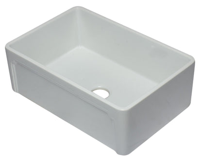 ALFI brand AB3020SB 30 inch Biscuit Reversible Single Fireclay Farmhouse Kitchen Sink