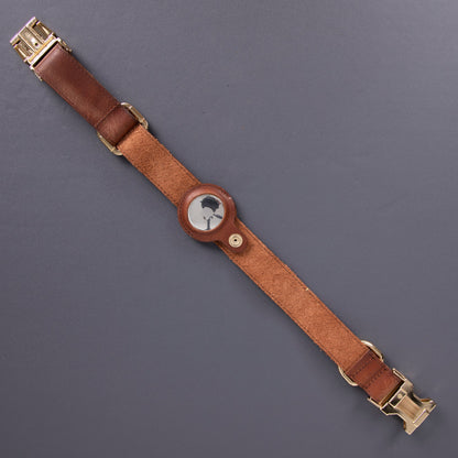 Charlotte Handcrafted Calfskin Leather Dog Collar - Compatible with AirTag