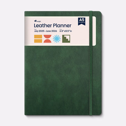 Leather Planner Jun 2025 - Jul 2026