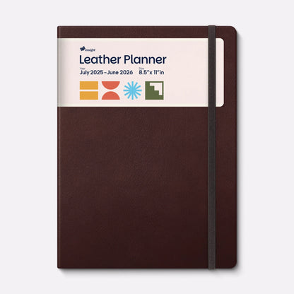 Leather Planner Jun 2025 - Jul 2026
