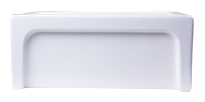 ALFI brand AB2418ARCH Arched Apron Thick Wall Fireclay Single Bowl Farm Sink