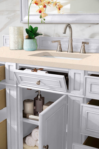 Bristol 60" Single Vanity Cabinet, Bright White