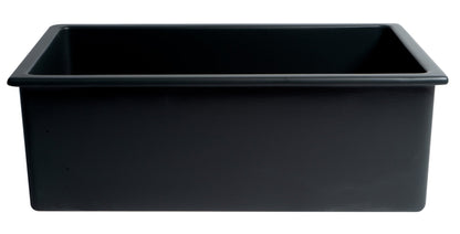 ALFI brand AB3018UD 30" x 18" Fireclay Undermount / Drop In Fireclay Kitchen Sink