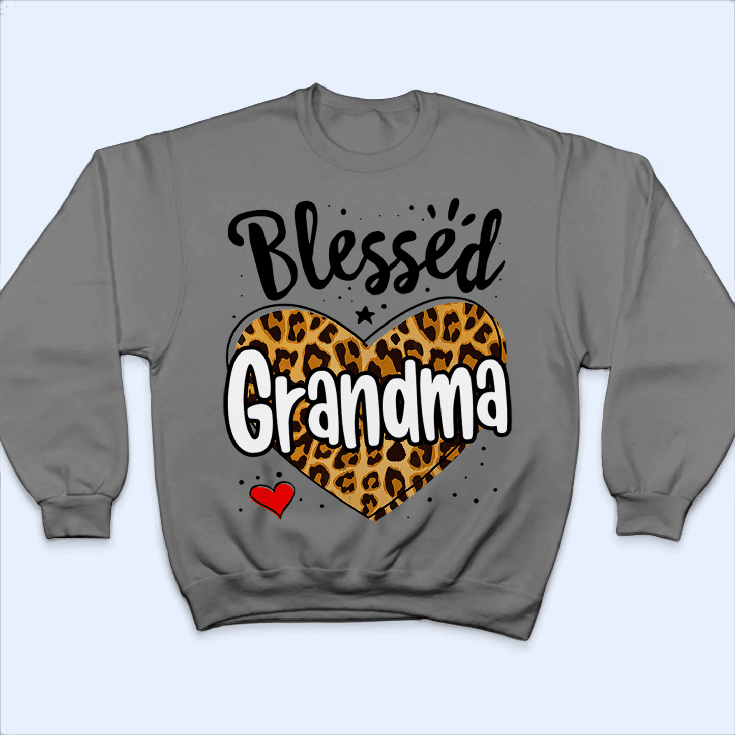 Leopard Blessed Grandma - Personalized Custom T Shirt - Birthday, Loving, Funny Gift for Grandma/Nana/Mimi, Mom, Wife, Grandparent
