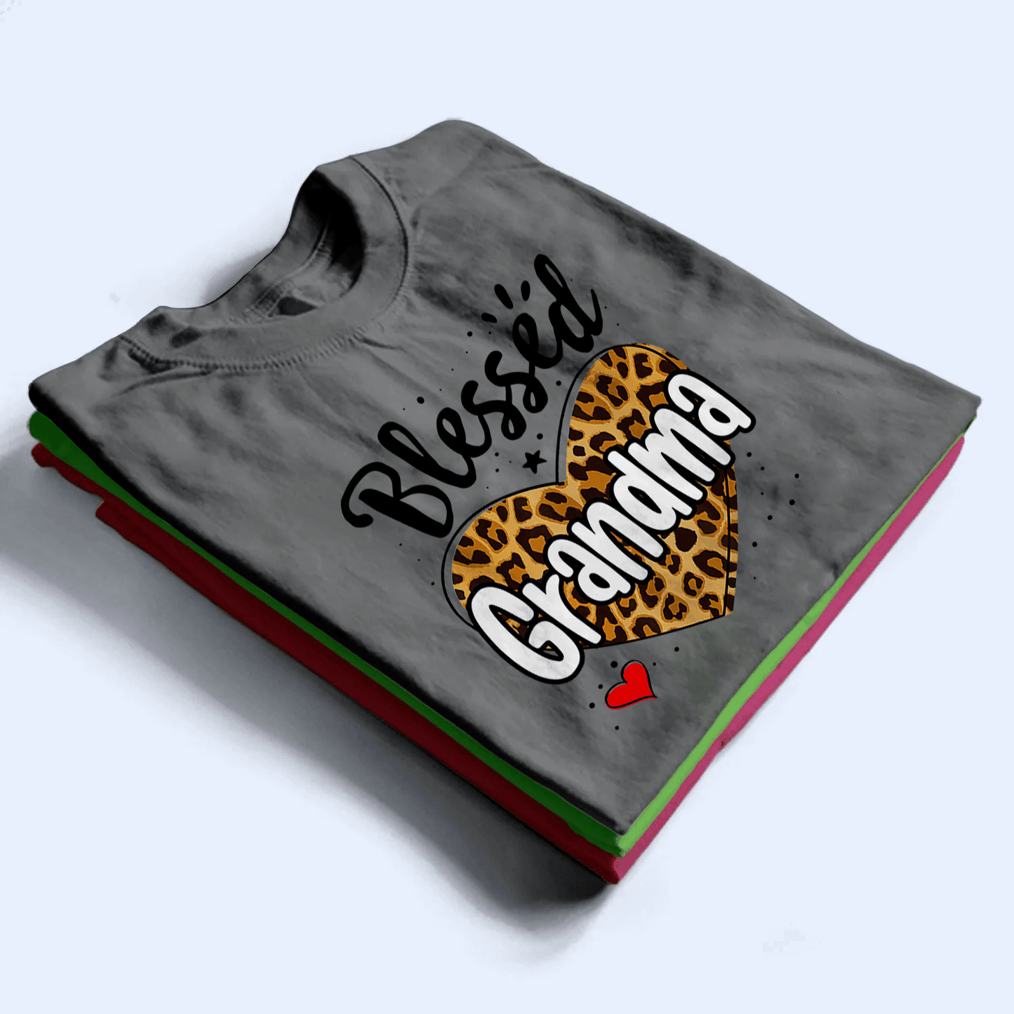 Leopard Blessed Grandma - Personalized Custom T Shirt - Birthday, Loving, Funny Gift for Grandma/Nana/Mimi, Mom, Wife, Grandparent