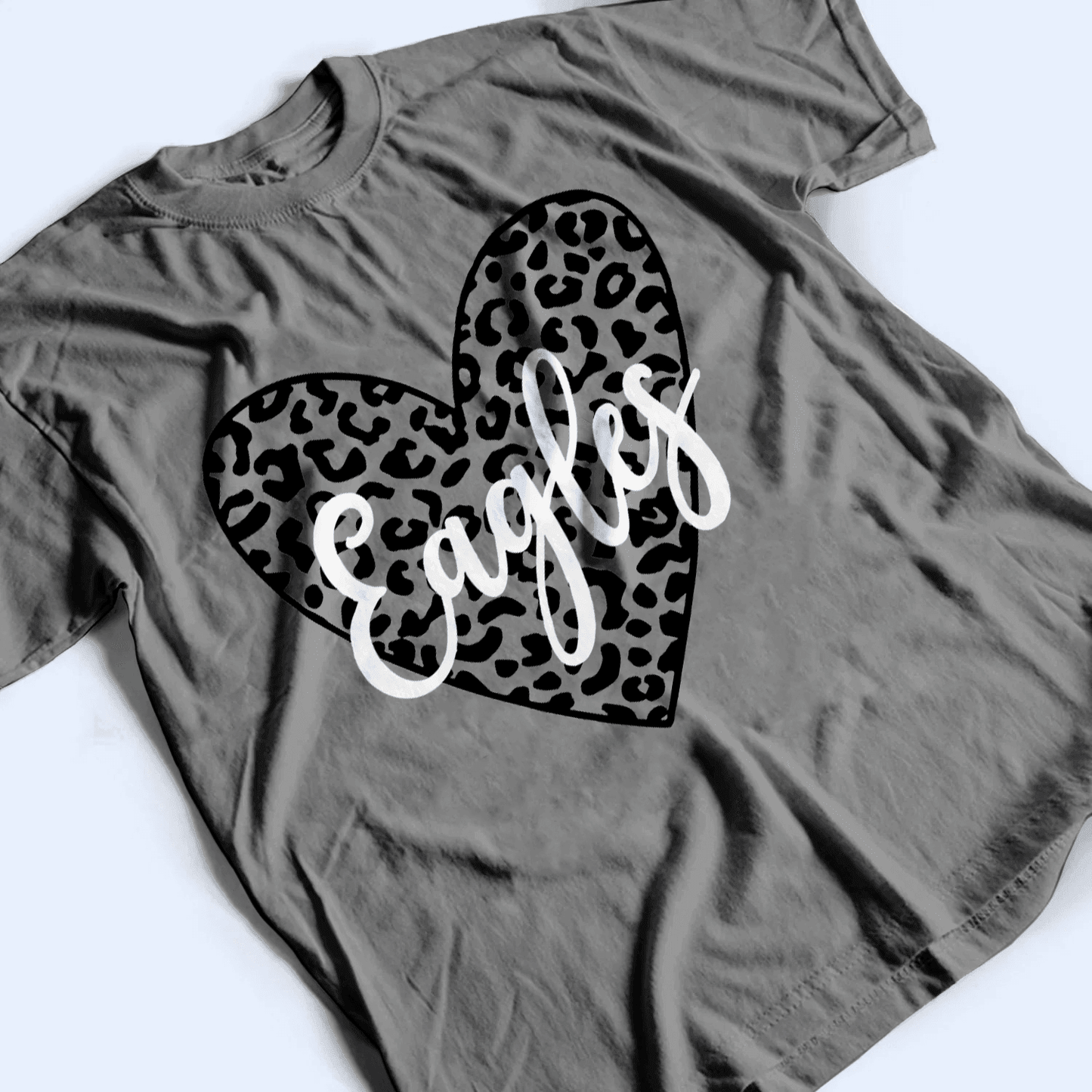 Leopard Heart School Mascot - Personalized Custom T Shirt - Birthday, Loving, Funny Gift for Teacher, Kindergarten, Preschool, Pre K, Paraprofessional