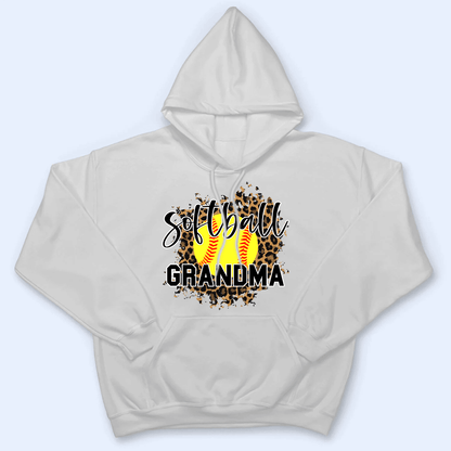 Leopard Sport Grandma - Personalized Custom T Shirt - Birthday, Loving, Funny Gift for Grandma/Nana/Mimi, Mom, Wife, Grandparent