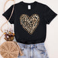 Leopard Print Heart, Super Soft Tshirt, Valentine's Day
