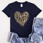 Leopard Print Heart, Super Soft Tshirt, Valentine's Day