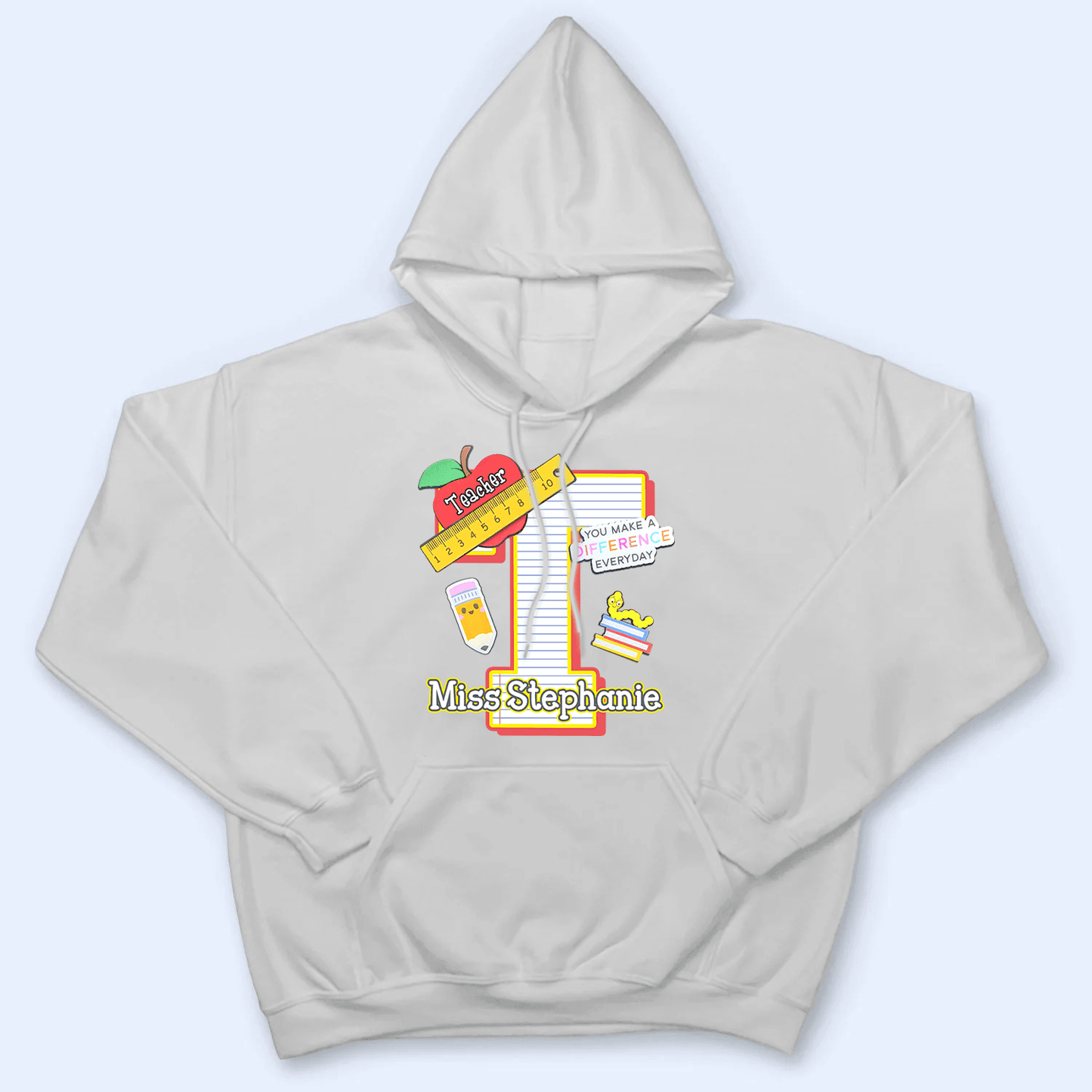 Letter Teacher Name - Personalized Custom T Shirt - Birthday, Loving, Funny Gift for Teacher, Kindergarten, Preschool, Pre K, Paraprofessional