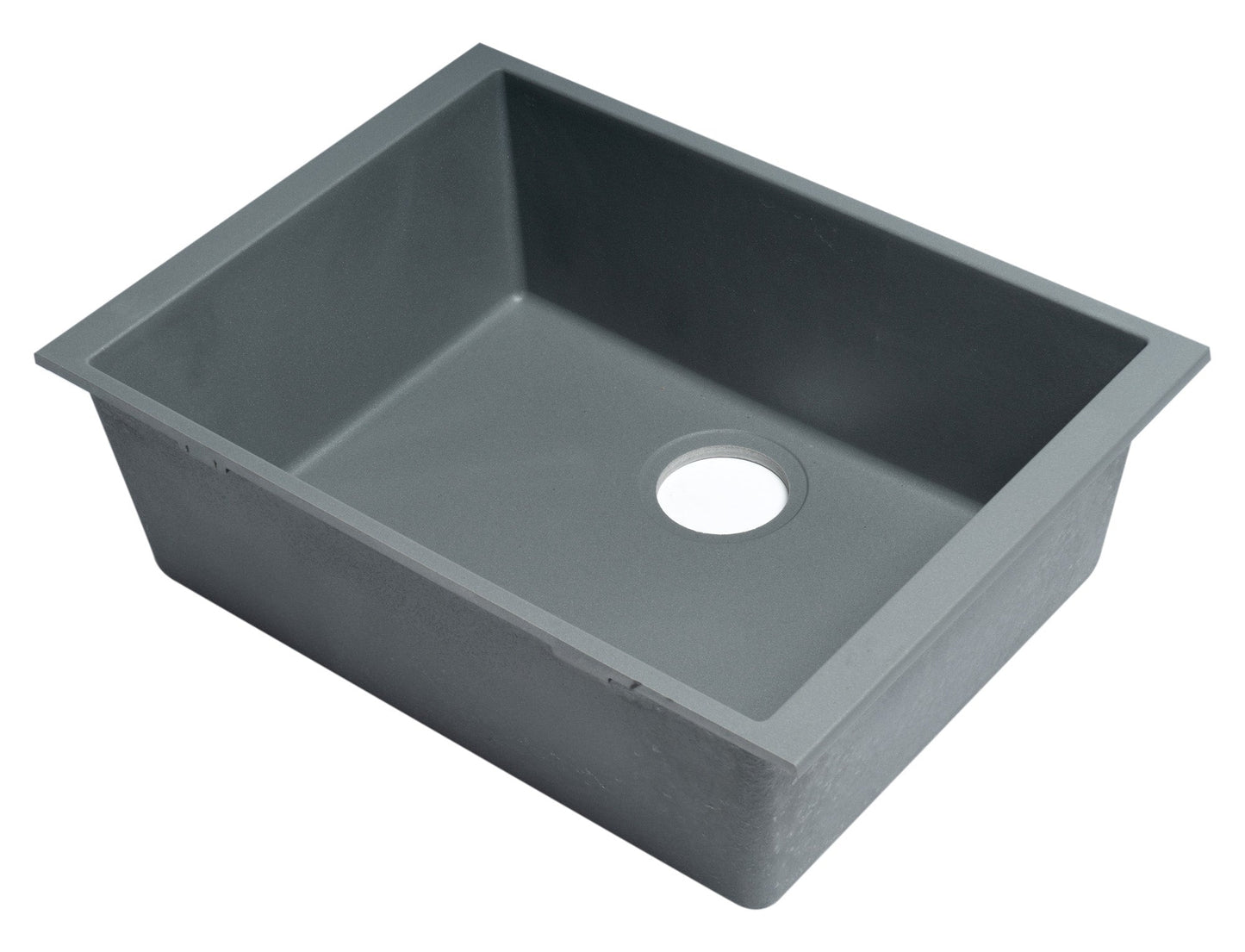 ALFI brand AB2420UM 24" Undermount Single Bowl Granite Composite Kitchen Sink