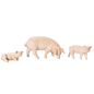 Pigs for a Nativity Scene - 3 Piece - 5 Inch Scale
