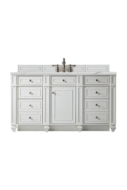 Bristol 60" Single Vanity Cabinet, Bright White