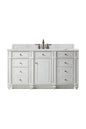 Bristol 60" Single Vanity Cabinet, Bright White