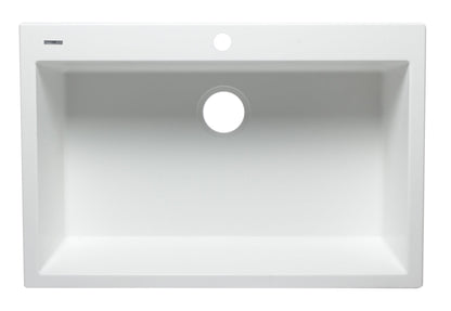 ALFI brand AB3322DI 33" Single Bowl Drop In Granite Composite Kitchen Sink