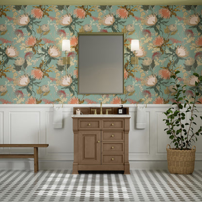 James Martin 547-V36 Brookfield 36” Single Vanity – Black Onyx / Honey Oak / Pearl Charcoal