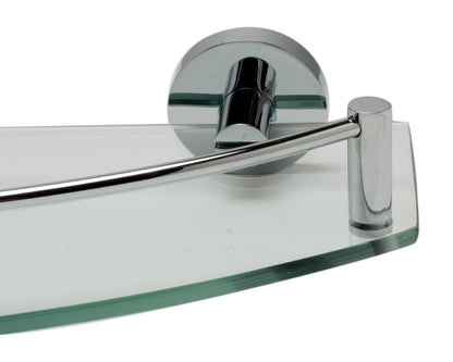 ALFI brand  AB9547 Polished Chrome Wall Mounted Glass Shower Shelf Bathroom Accessory