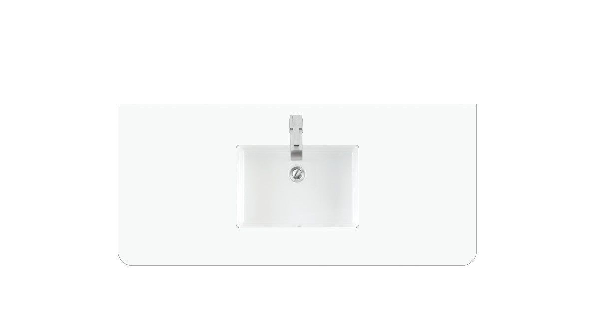 48" Single Radius Cut Top, 3 CM Silestone w/ Sink