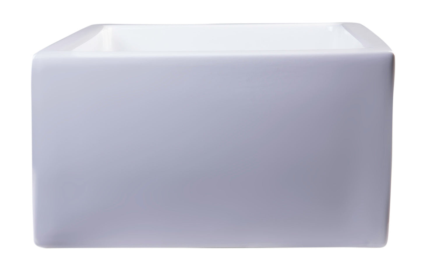 ALFI brand AB3018SB Smooth Apron Thick Wall Fireclay Single Bowl Farm Sink