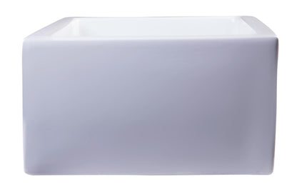 ALFI brand AB3018SB Smooth Apron Thick Wall Fireclay Single Bowl Farm Sink