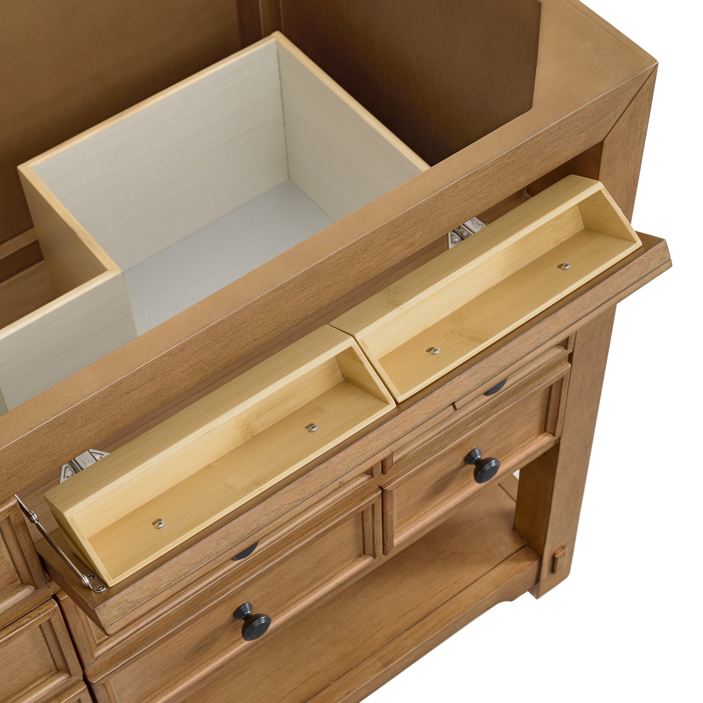 Malibu 72" Double Vanity Cabinet, Amber Birch