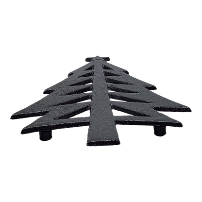 Cast Iron Matte Black Christmas Tree Trivet