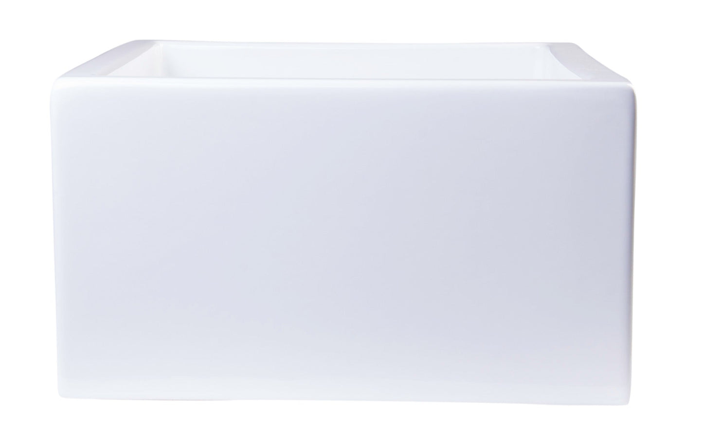 ALFI brand AB2418ARCH Arched Apron Thick Wall Fireclay Single Bowl Farm Sink